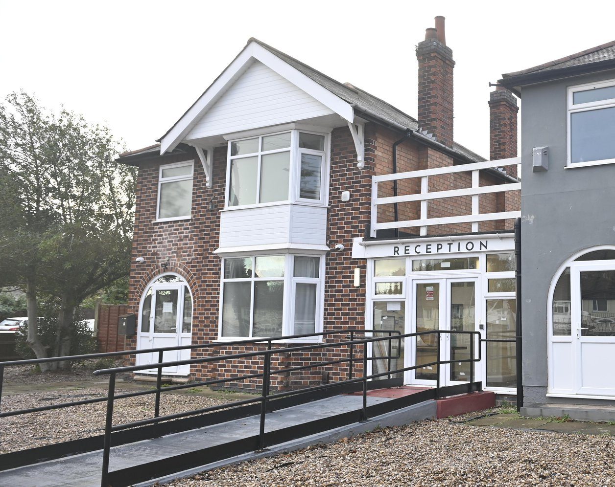 The front of the home